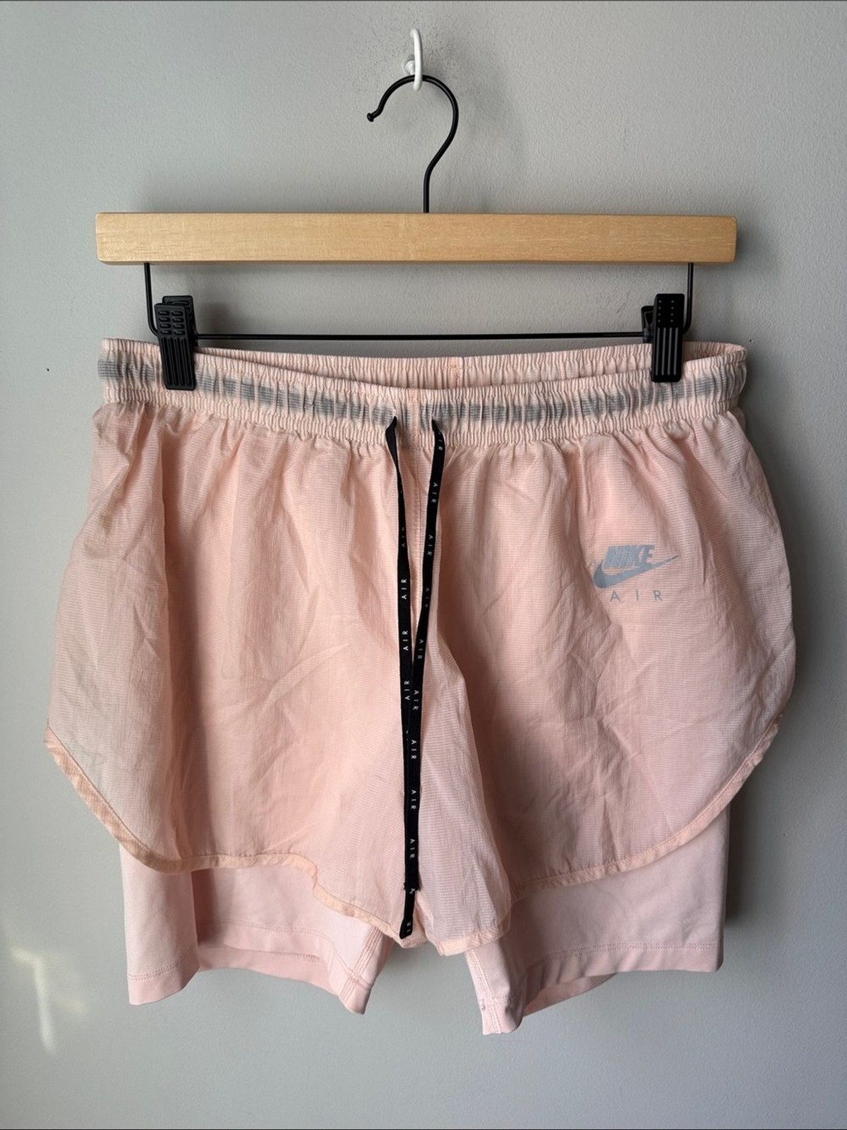 Nike Air Tempo 2 In 1 Running Shorts Pink Lined Athletic Training Gym Workout