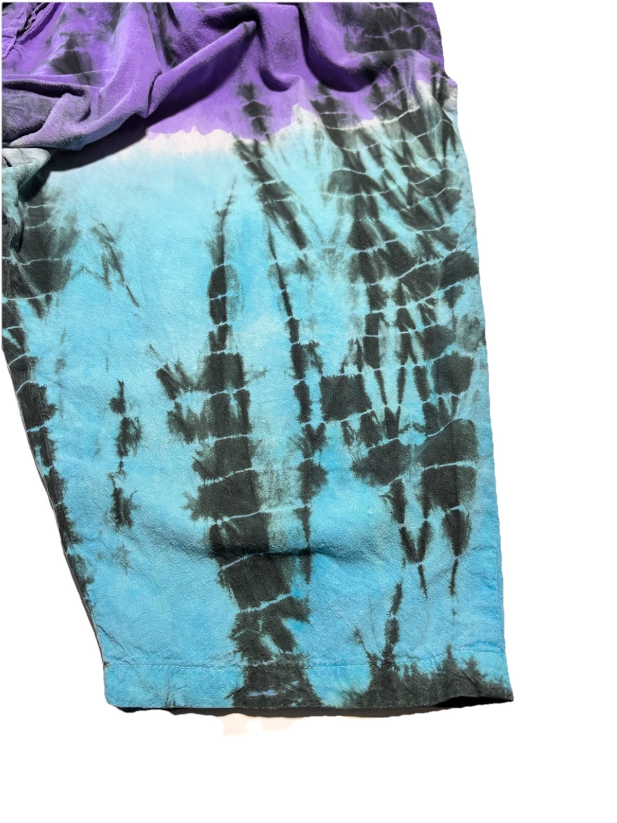 Vintage 90s A Fine Line Jumpsuit Made in Pakistan Boho Tie Dye Harem Romper M