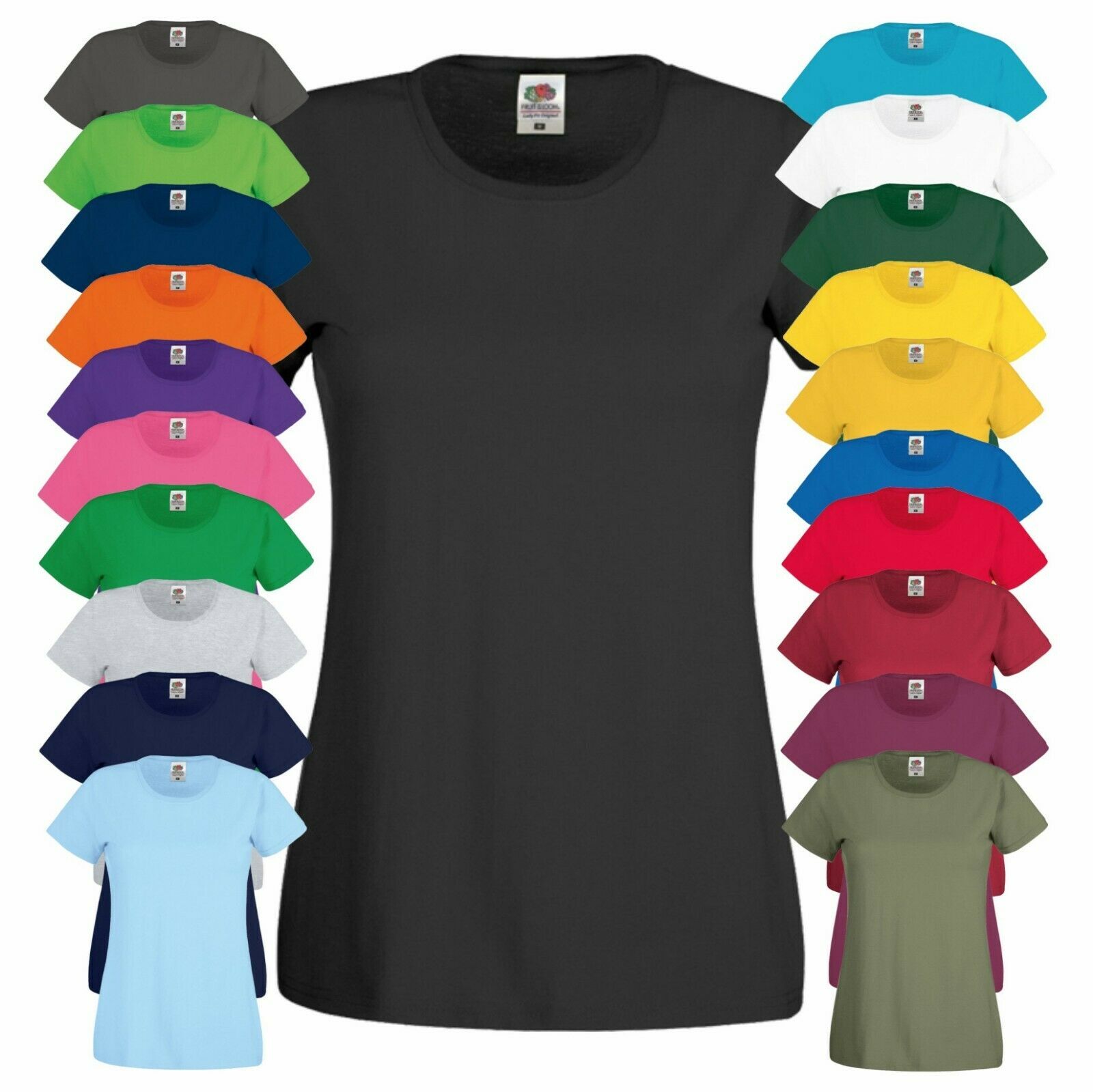 FOTL Ladies New Summer Casual Top Original Tee Standard Round Neck Plain T Shirt