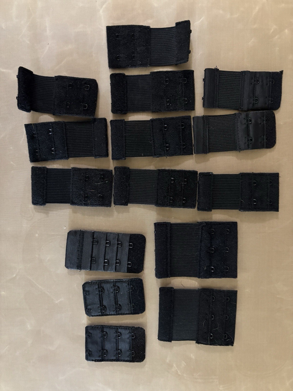 Adjustable Black Beige Bra Extenders Nylon Polyester Blended Fabric Lot