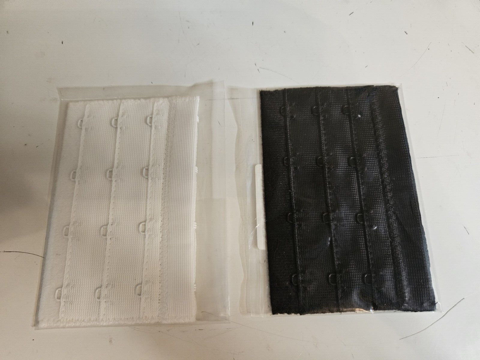 Bra Extender 4 Hooks 3 Rows Set of 2 White and Black