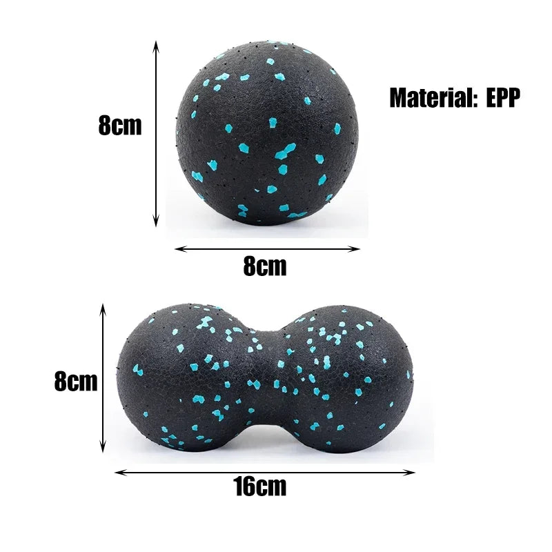 Epp 8cm bolas de amendoim massagem corporal fáscia bola alta densidade relaxamento muscular lacrosse fitness yoga mio fáscia bola aliviar a dor