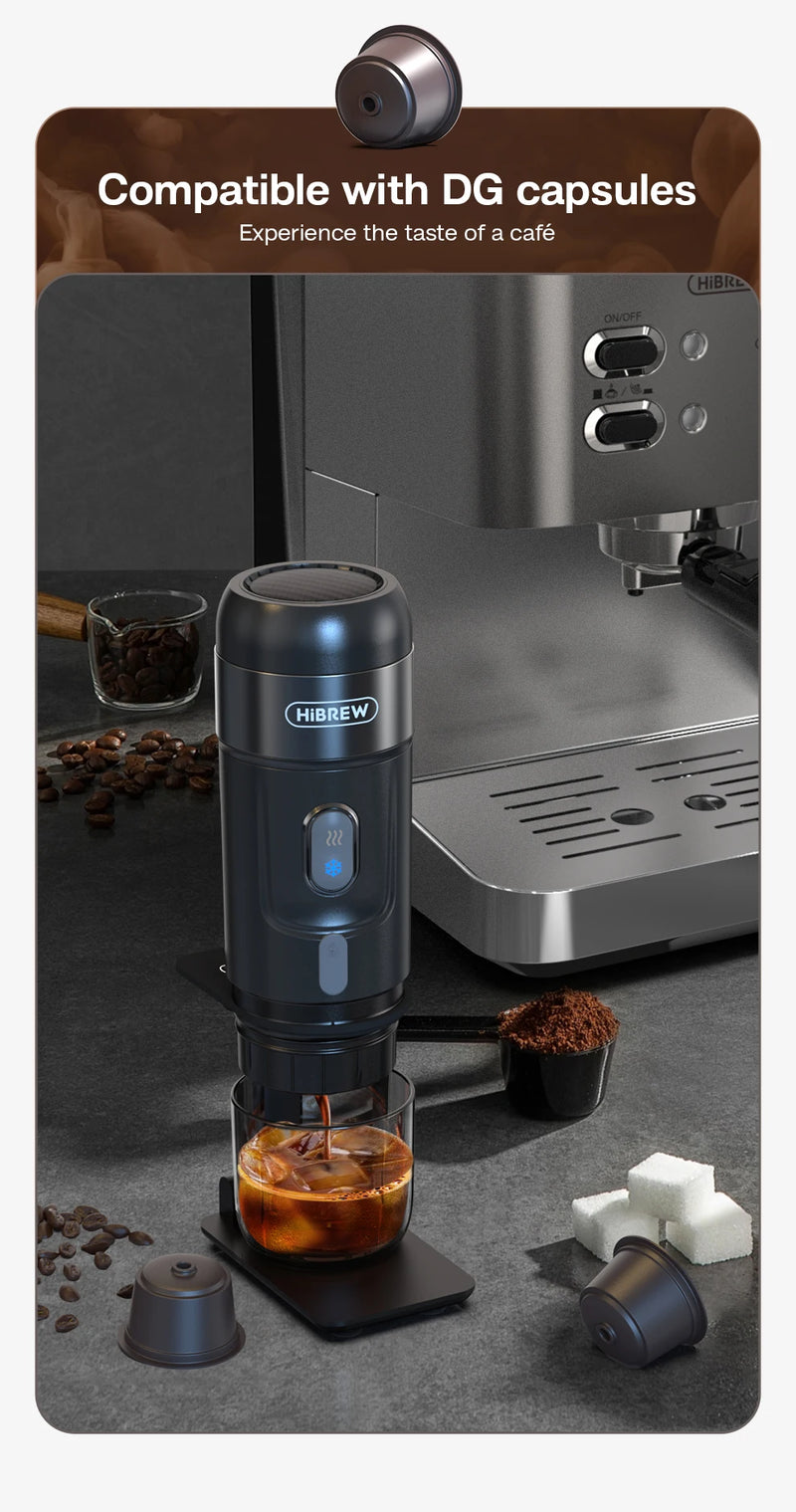 Cafeteira Elétrica Portátil - Compatível com Cápsula Nespresso, Dolce Gusto e para Café Moído